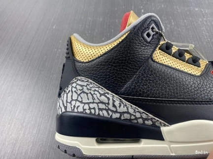 Bmlin Shoes Jordan CK9246- Retro 3 Black Gold 3832 Cement SoftTouch 1014